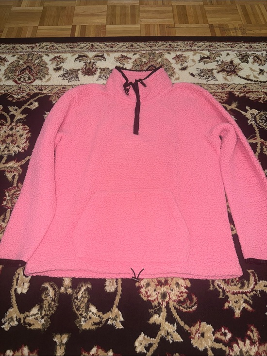 PINK Victoria's Secret Tops - PINK Victoria's Secret Pink Sherpa Half-Zip Pullover